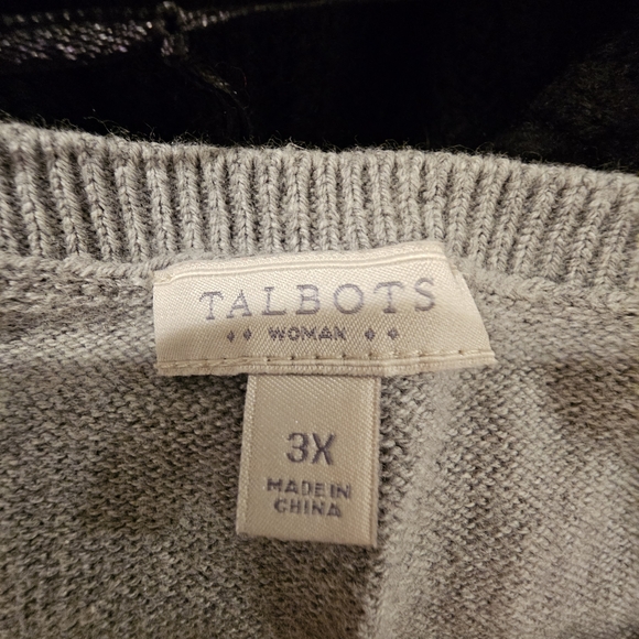 Talbots Gray and Blue Women's Shirt with Mountain Design 3X - Picture 6 of 7